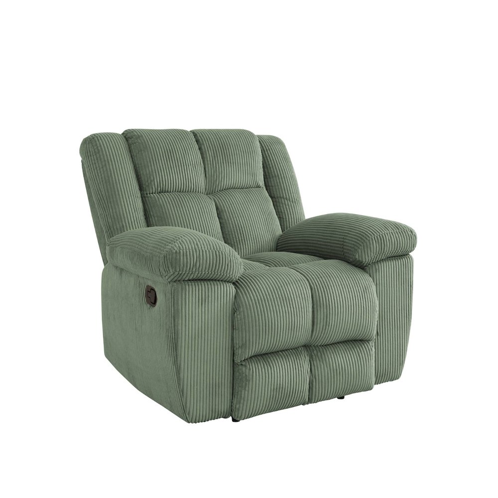 Green Stripe Fabric Living Room Recliner Chair. Picture 1