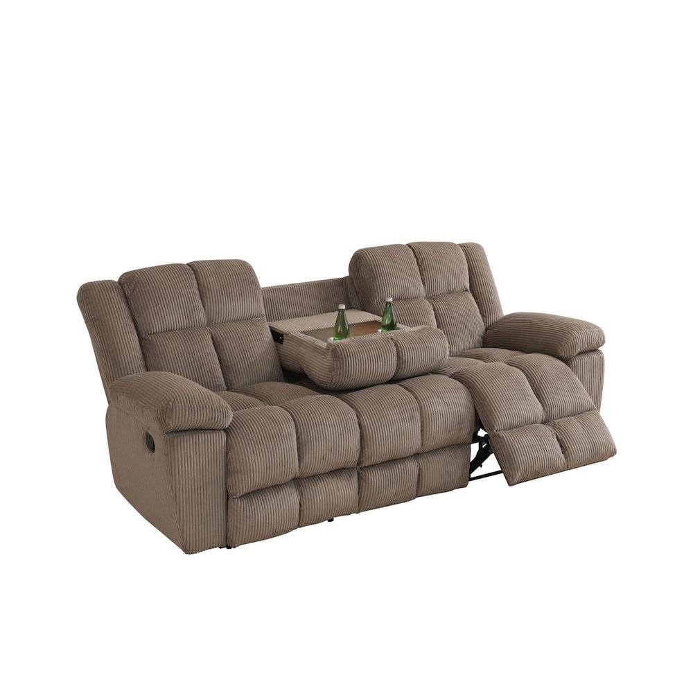 Brown Stripe Fabric Living Room Recliner sofa. Picture 1