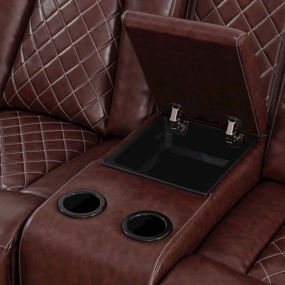Max Power Recliner Living Room Set Brown. Picture 2