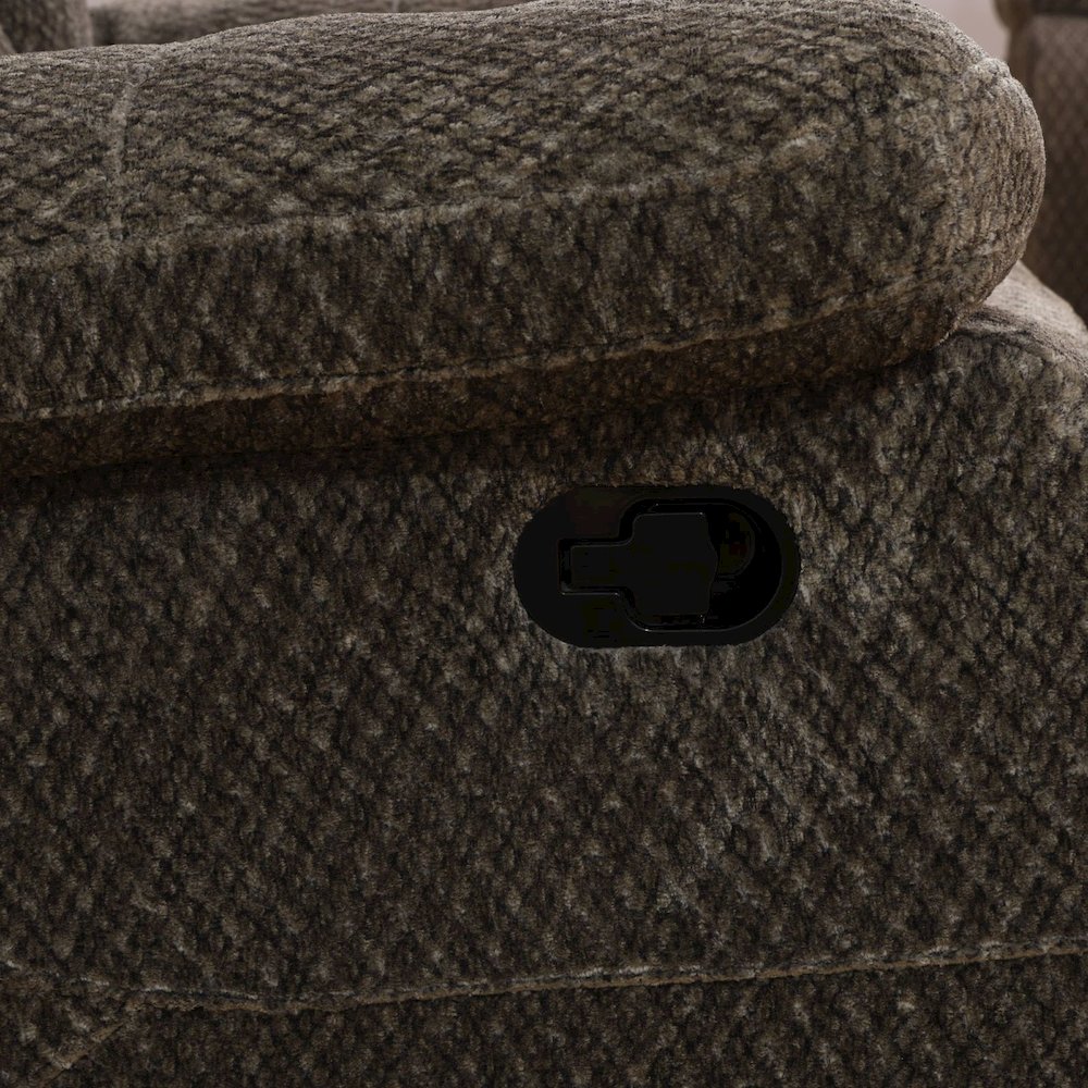 Brown Cashmere Fleece Living Room Recliner Sofa. Picture 4