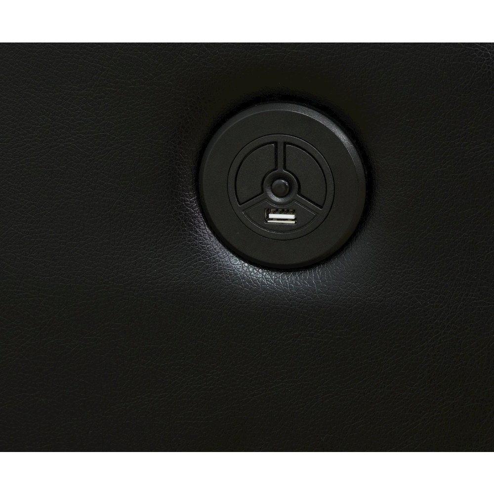 Max Power Recliner Living Room Loveseat with LED Black. Picture 4