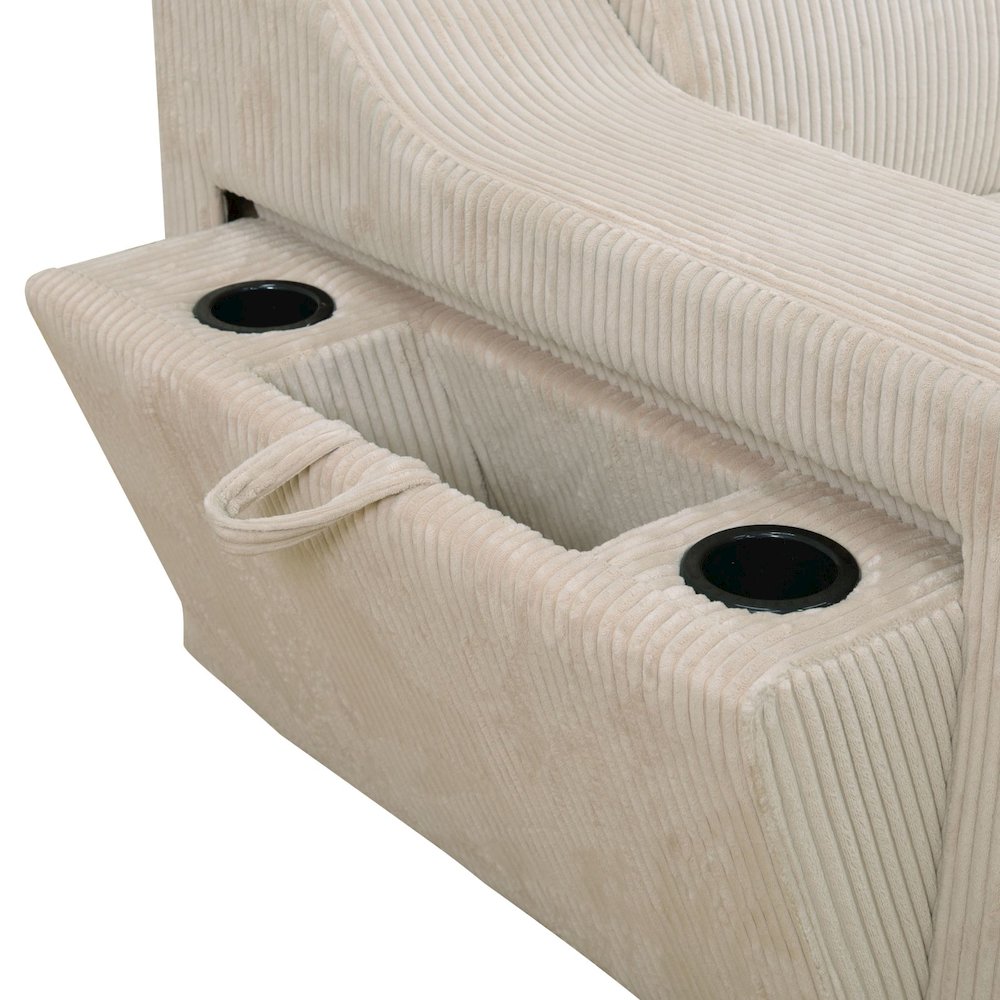 Max Power Recliner Living Room Set Off-White. Picture 3