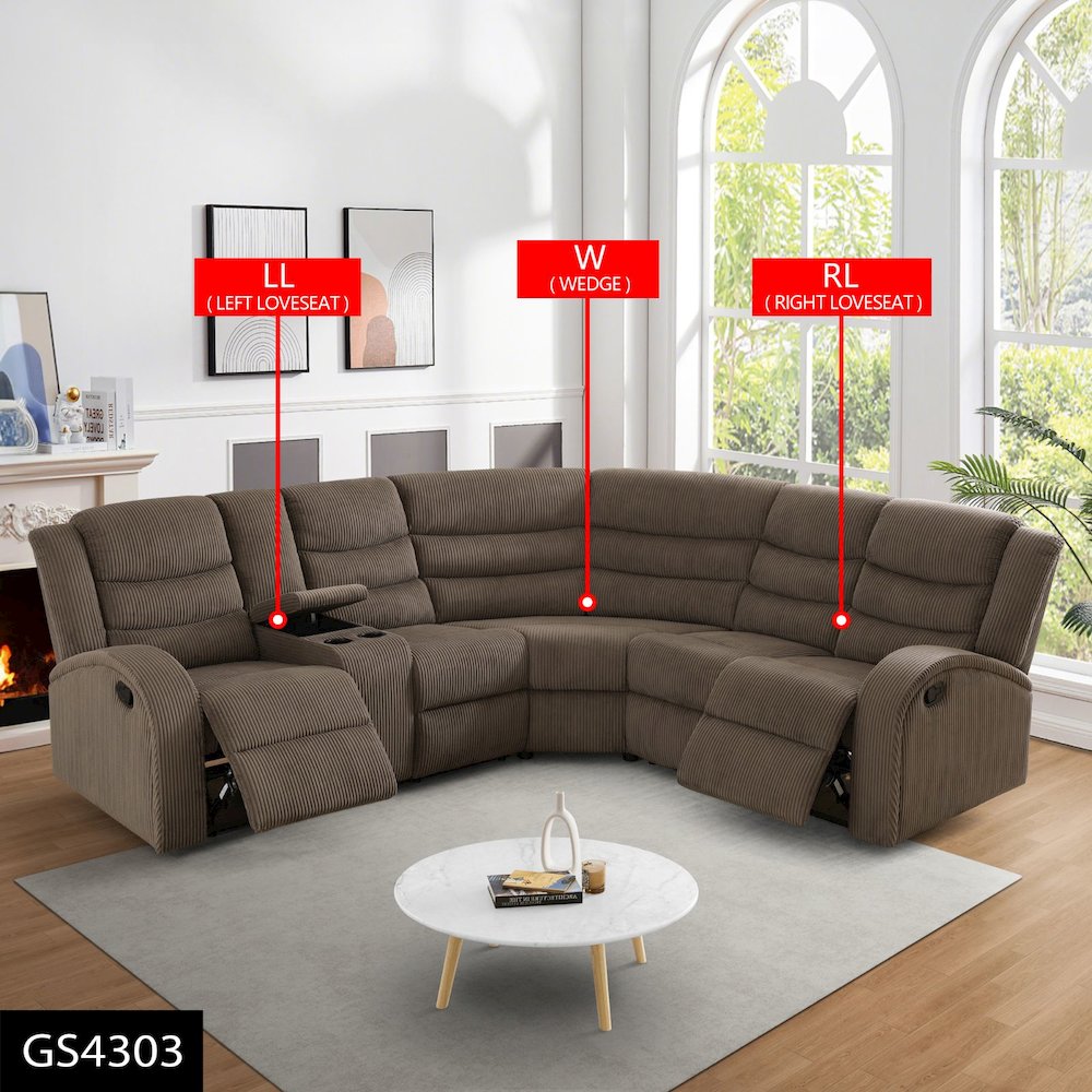 Max Power Recliner Living Room Set, Brown. Picture 1
