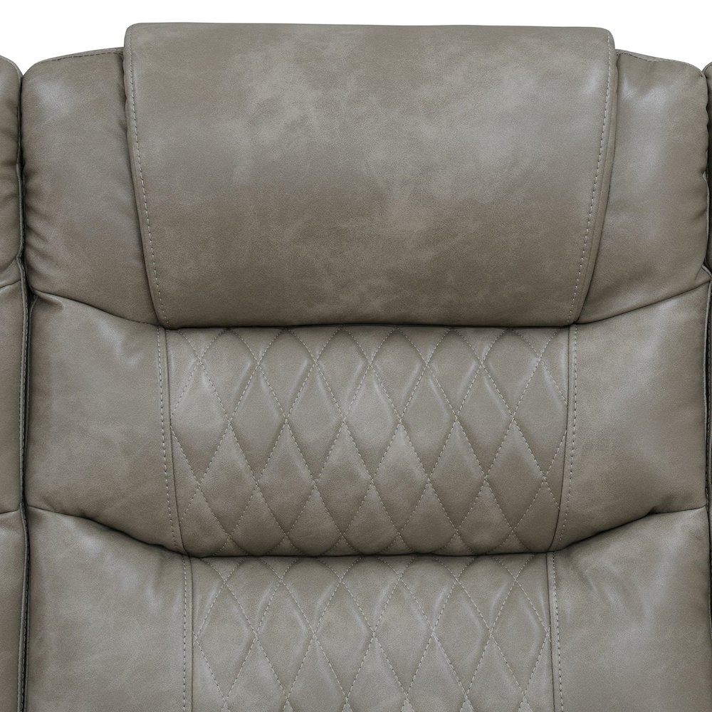 Max Power Recliner Living Room Set with LED Grey. Picture 4