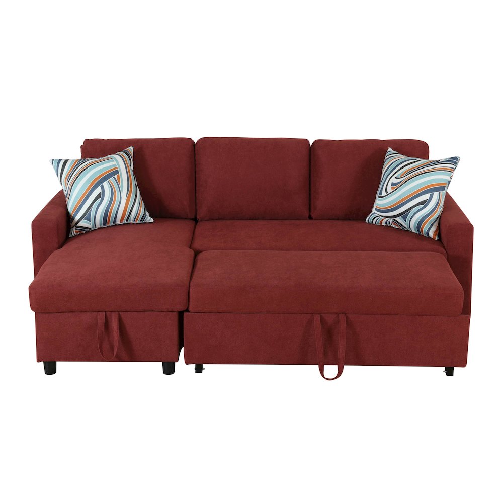 Sectional Sofa Set For Living Room In Red Color. Picture 1