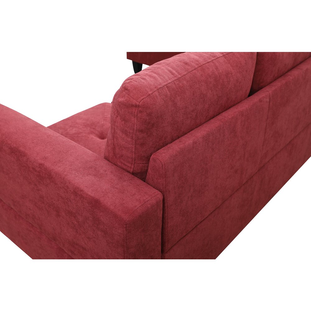 Sectional Sofa Set For Living Room In Left Facing Medium Red Flannel Color. Picture 4