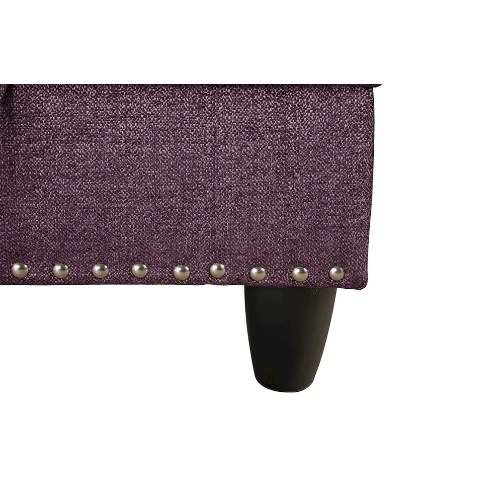 Sectional Sofa Set For Living Room In Left Facing Purple Color. Picture 4