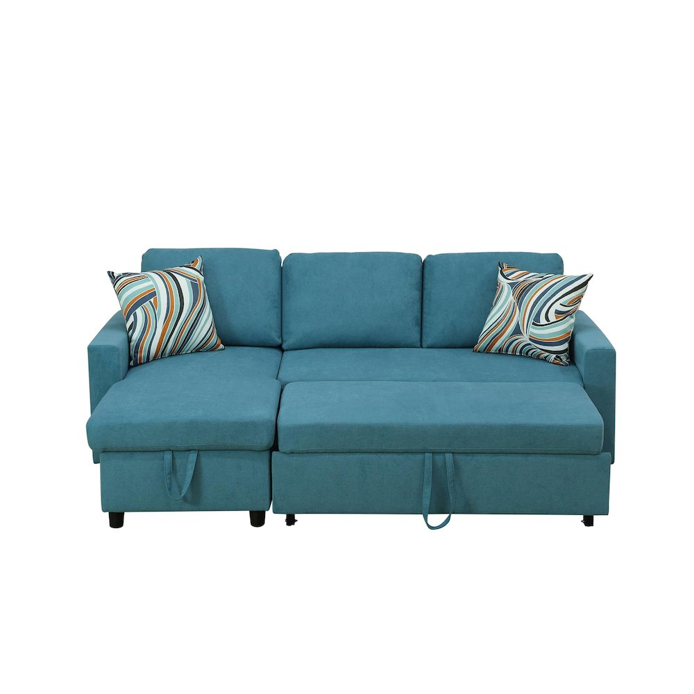 Sectional Sofa Set For Living Room In Blue Color. Picture 1