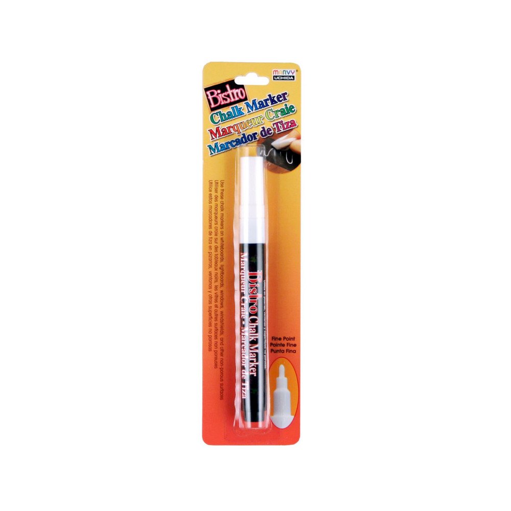 Bistro White Marker, Fine Tip, Pack of 6. Picture 1
