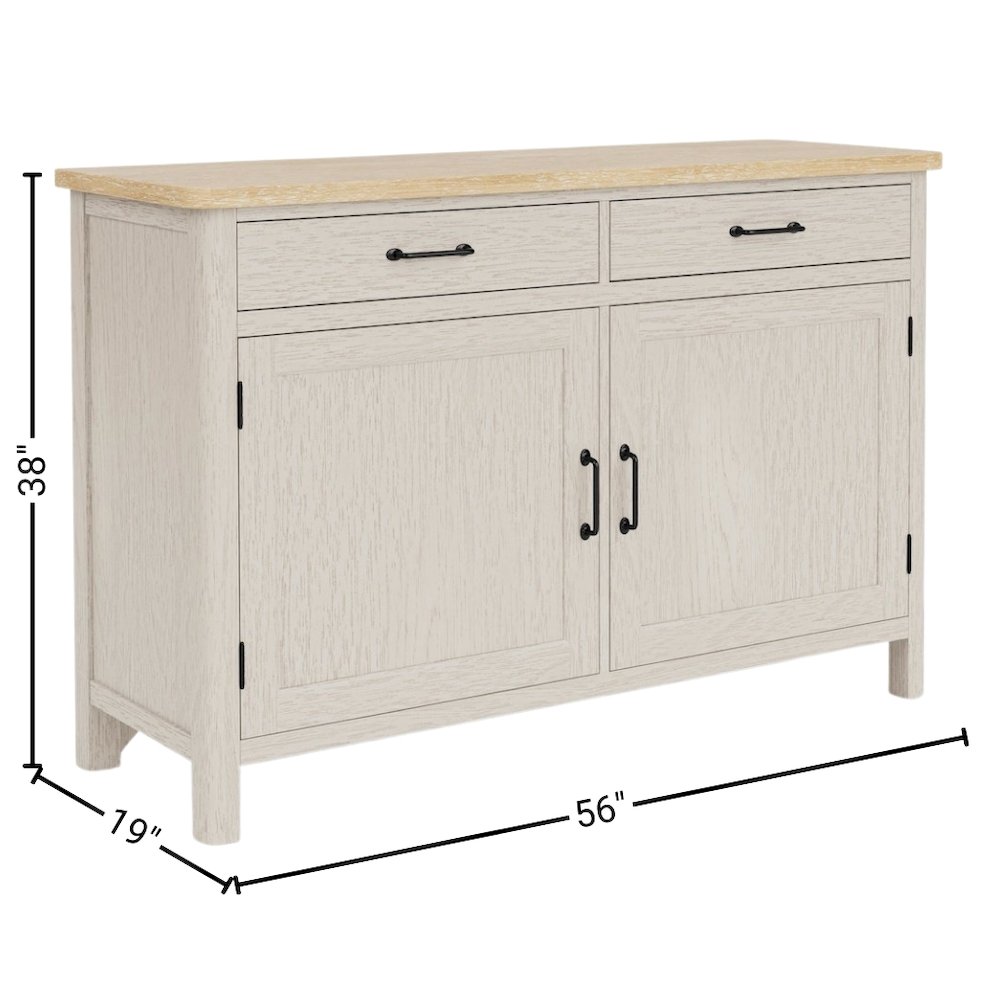 Buffet Cabinet with Storage – Beige Sideboard and Coffee Bar Cabinet. Picture 7