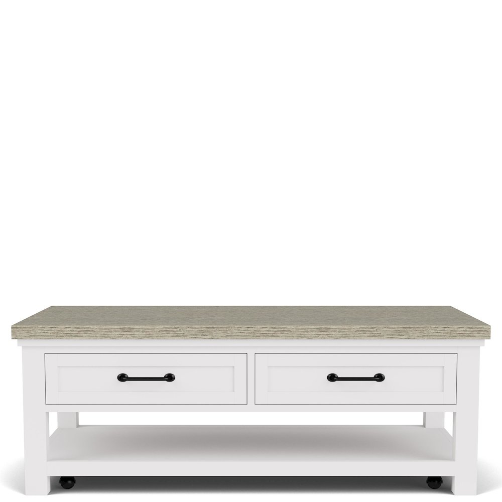 Cora Two Drawer Coffee Table Large. Picture 3