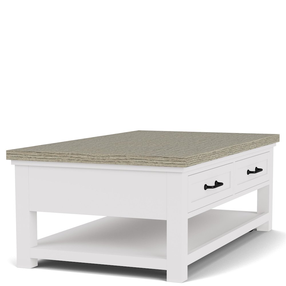 Cora Two Drawer Coffee Table Large. Picture 1
