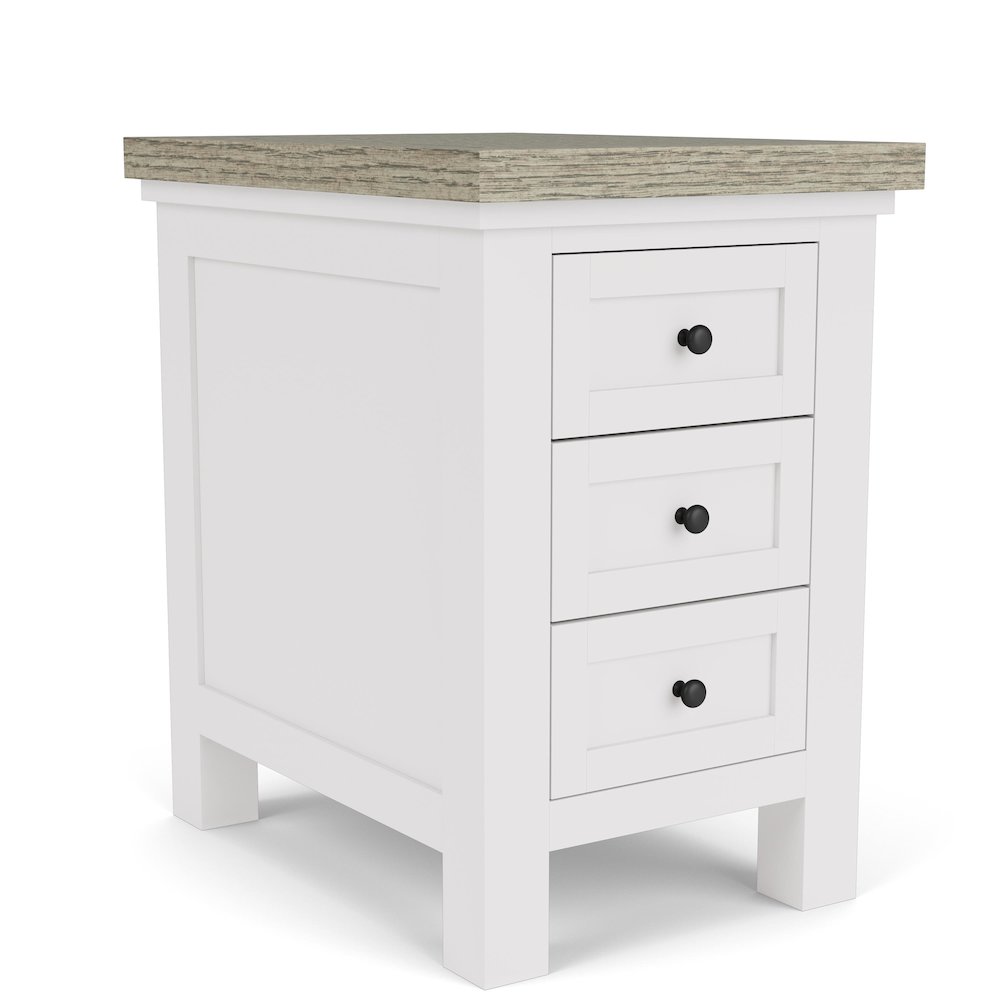 Cora Three Drawer End Table. Picture 1