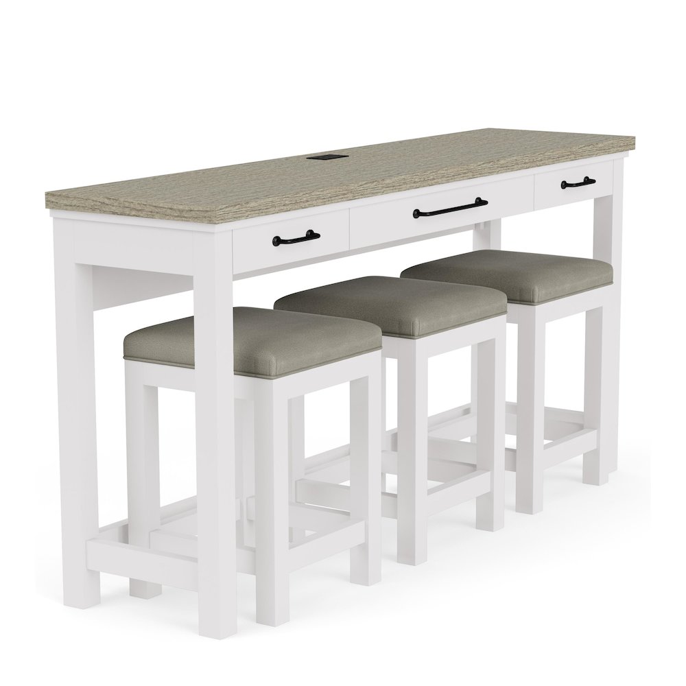 Cora Console Table with Three Stools. Picture 1