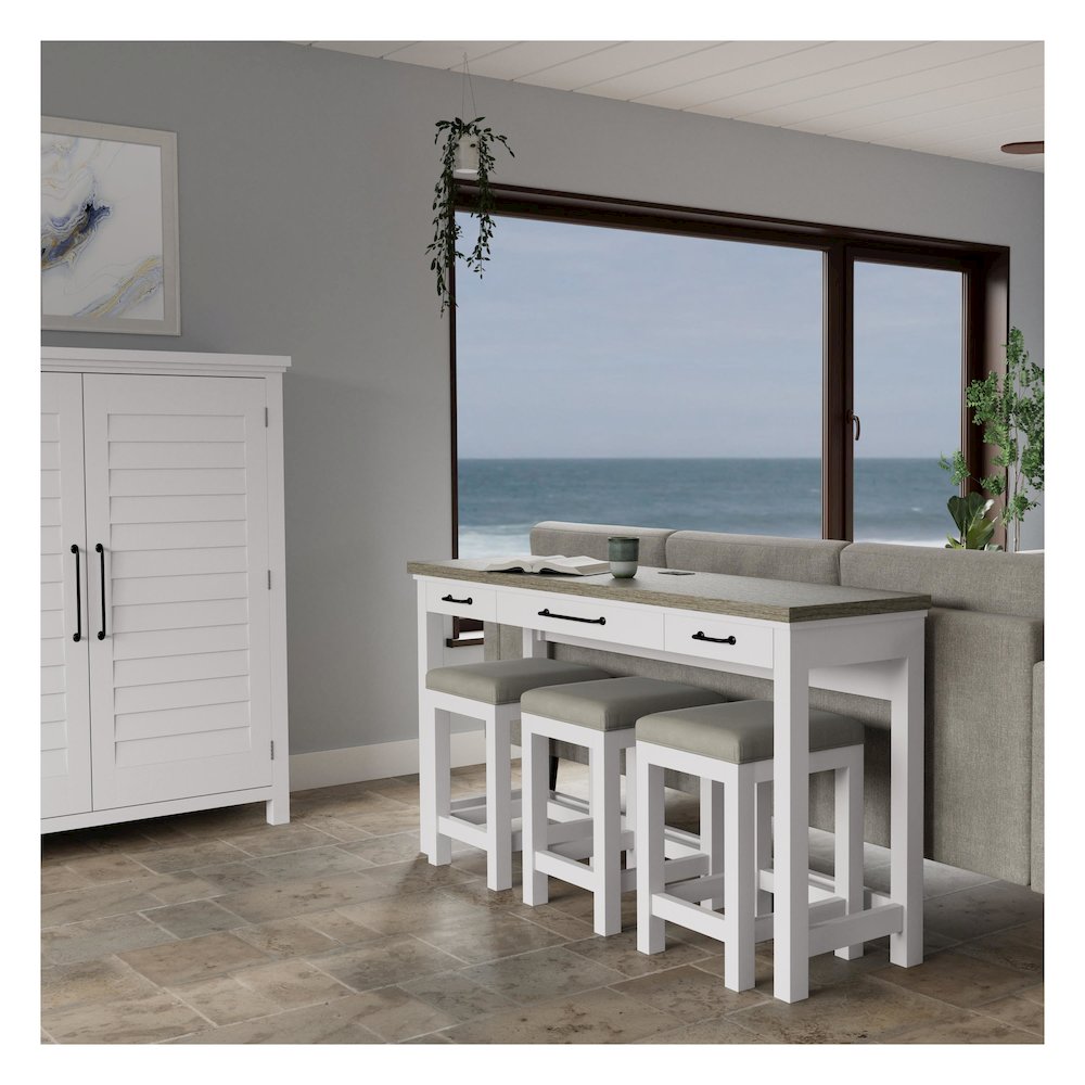 Cora Console Table with Three Stools. Picture 2