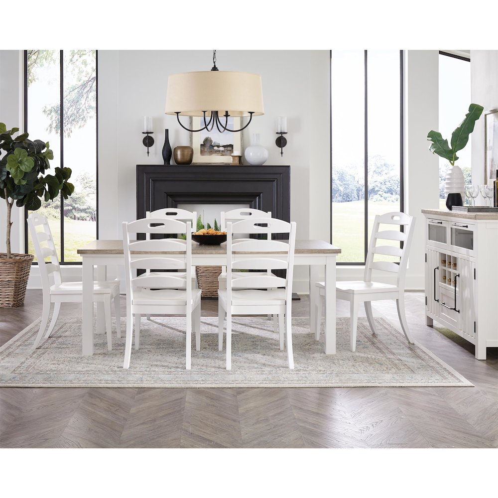 Cora White Rectangular Dining Table. Picture 5