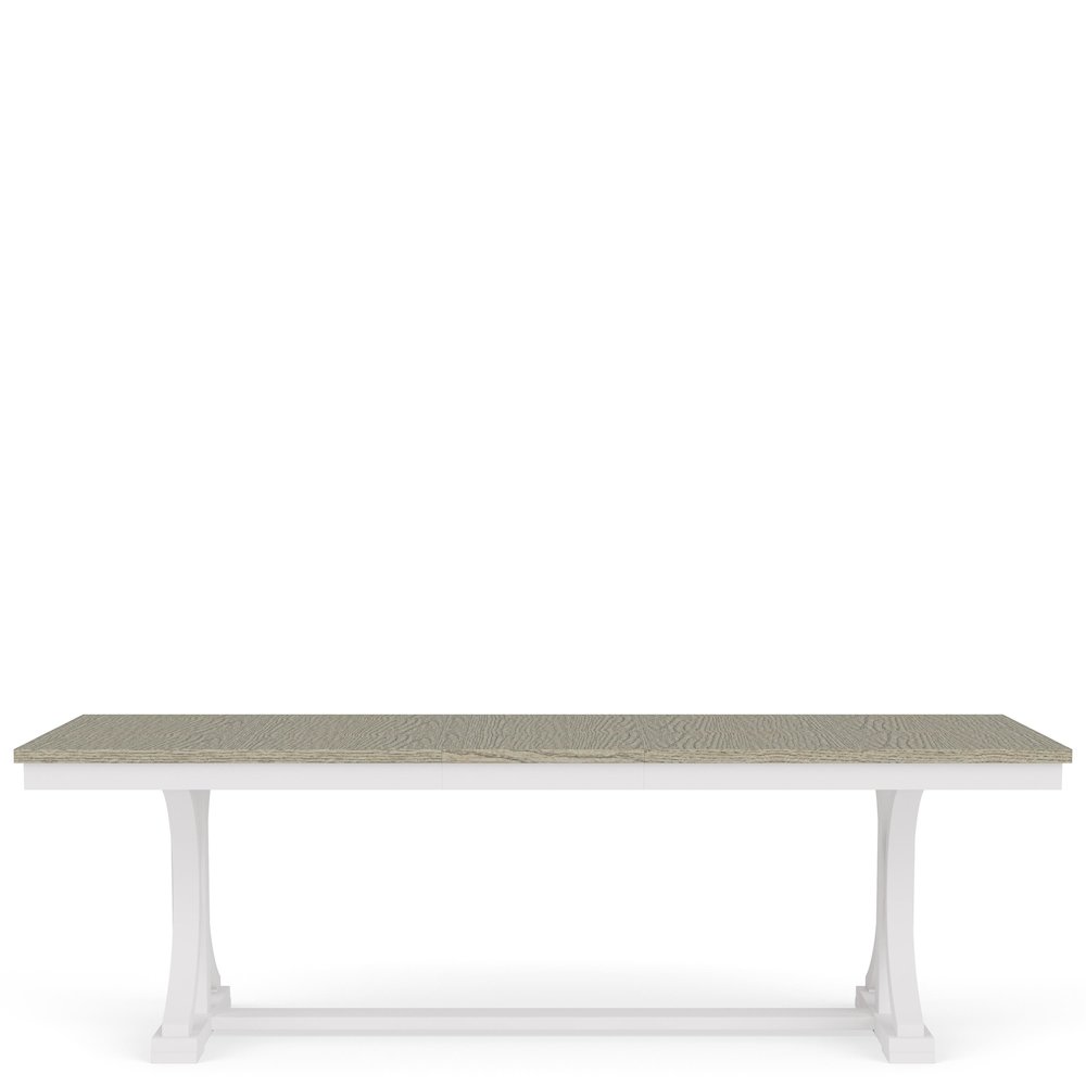 Cora White Trestle Dining Table. Picture 3