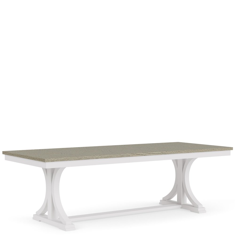Cora White Trestle Dining Table. Picture 1