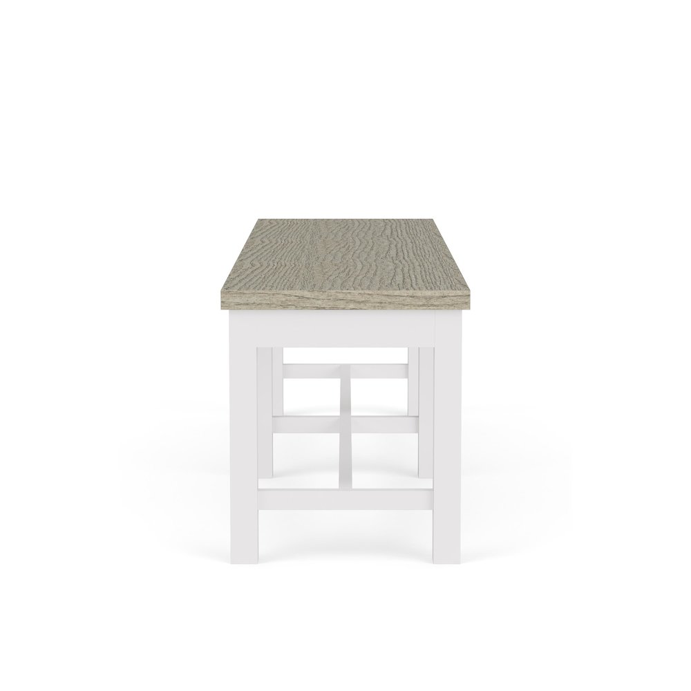 Cora White Dining Bench. Picture 3