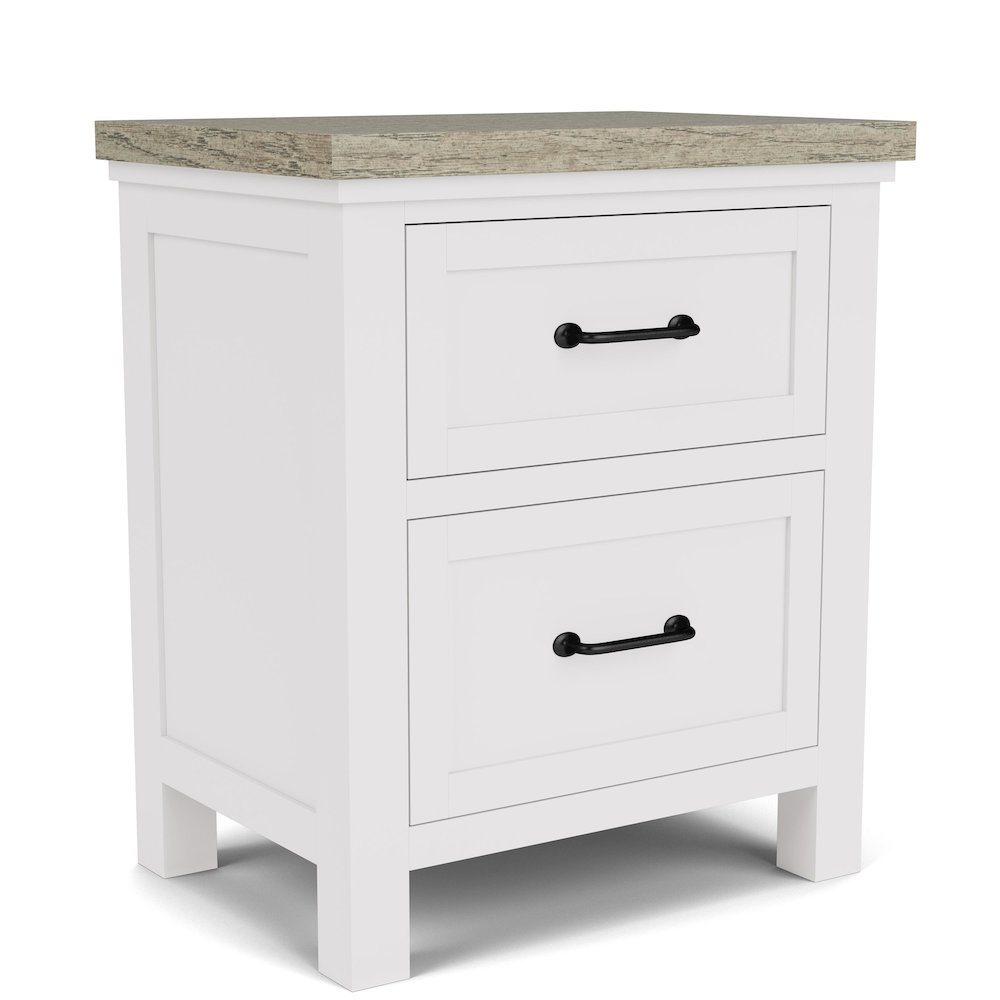 Cora Two Drawer Nightstand. Picture 1