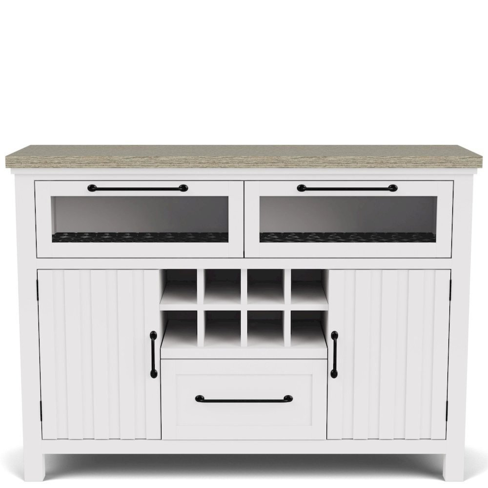 Buffet Cabinet with Storage – Beige Sideboard Cabinet and Buffet Table. Picture 4