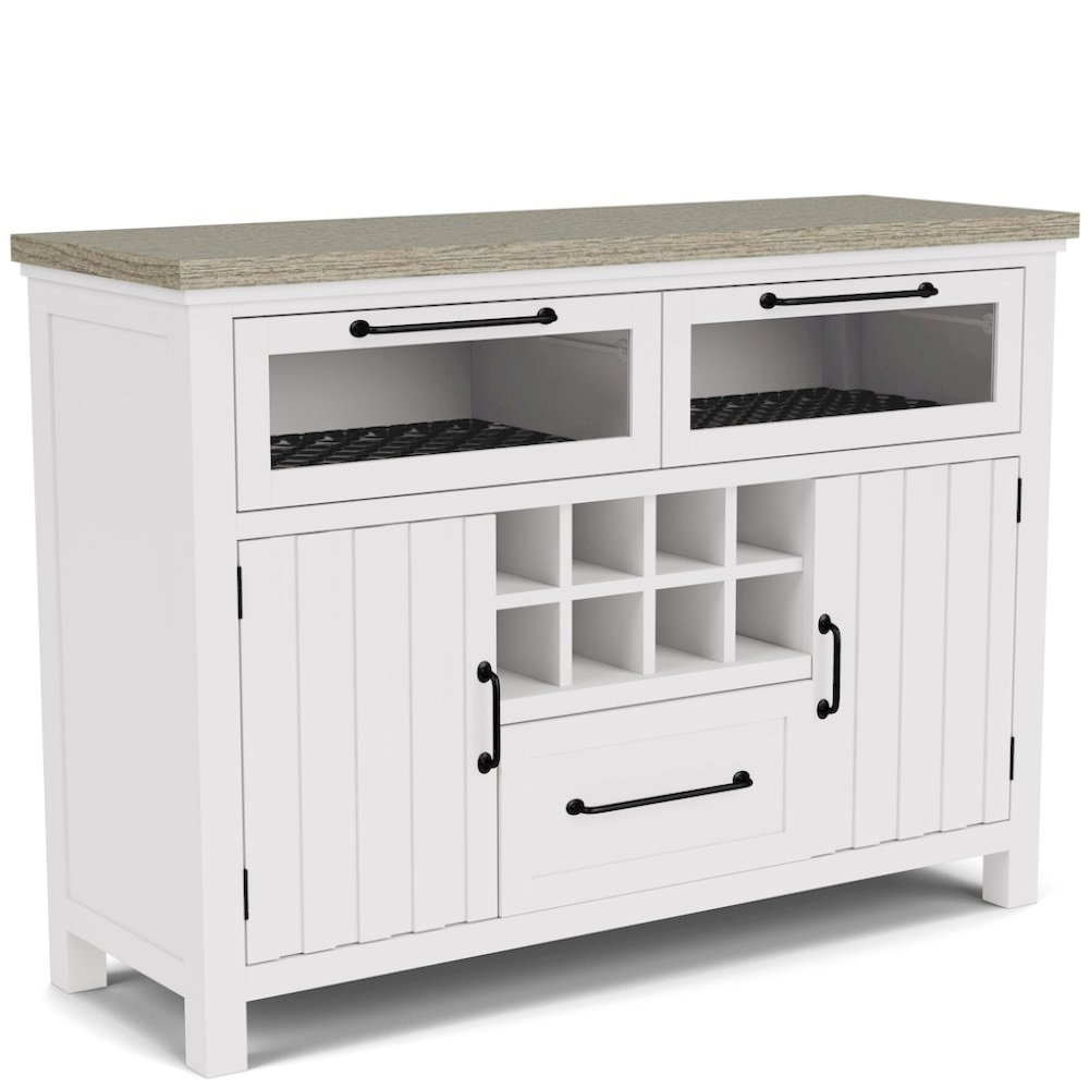 Buffet Cabinet with Storage – Beige Sideboard Cabinet and Buffet Table. Picture 5