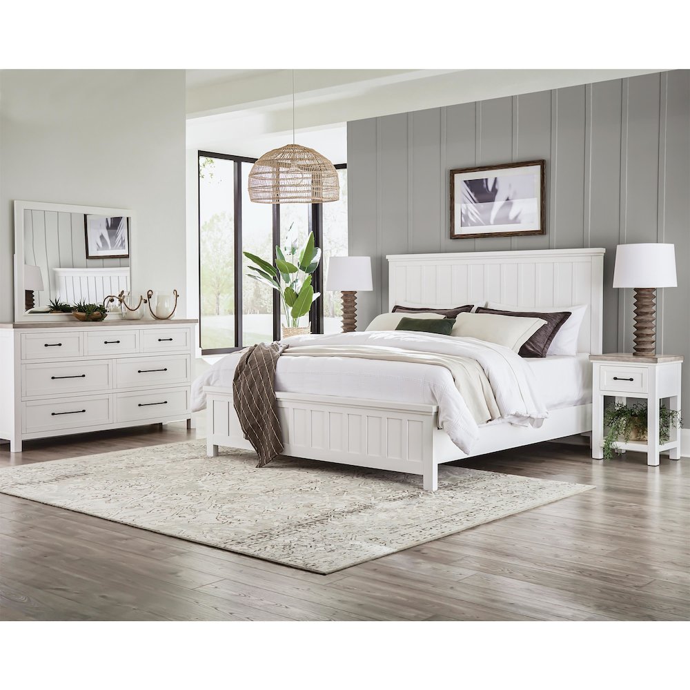 Cora White Seven Drawer Dresser. Picture 2