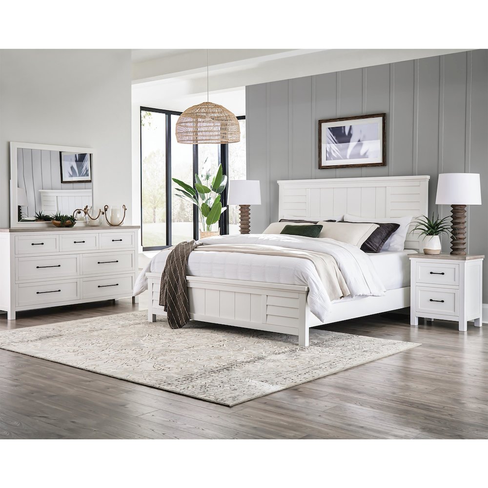 Cora White Seven Drawer Dresser. Picture 5