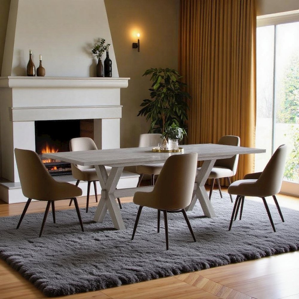 Gray Rectangular Dining Table, 48 Inch Dining Table for Kitchen or Dining Room. Picture 2