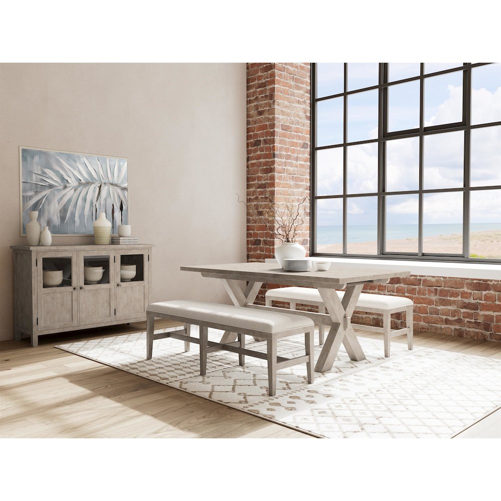 Bennett Upholstered Dining Bench. Picture 2