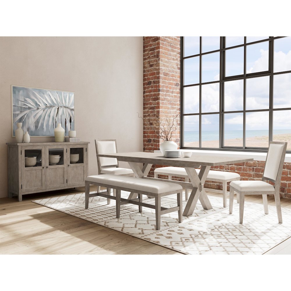 Bennett Upholstered Dining Bench. Picture 5