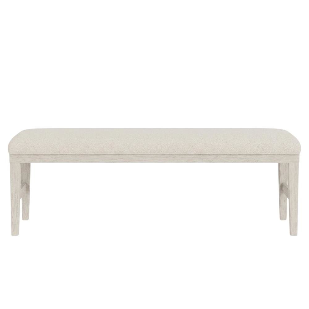 Beige Upholstered Dining Bench – Wood Bed Bench for Bedroom or Hallway. Picture 4