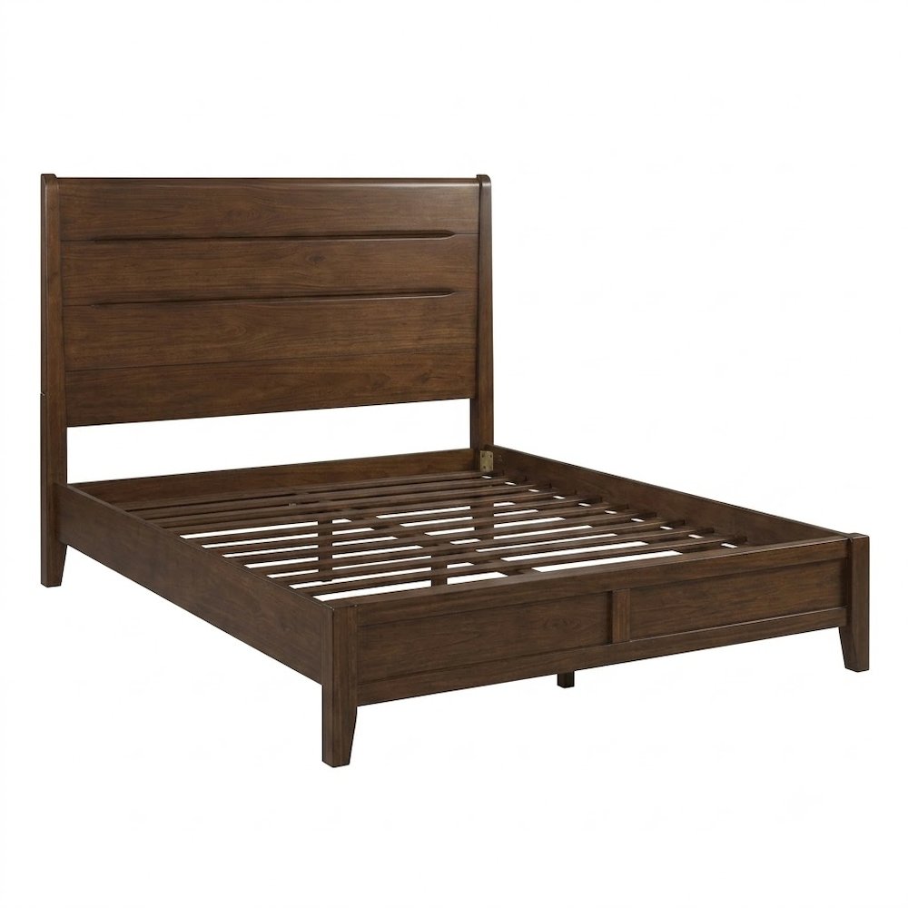 Dorval King Slotted Panel Bed. Picture 1
