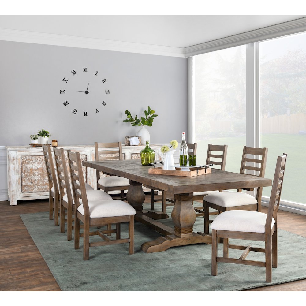 Quincy Reclaimed Pine Extension 84"-114" Dining Table. Picture 6
