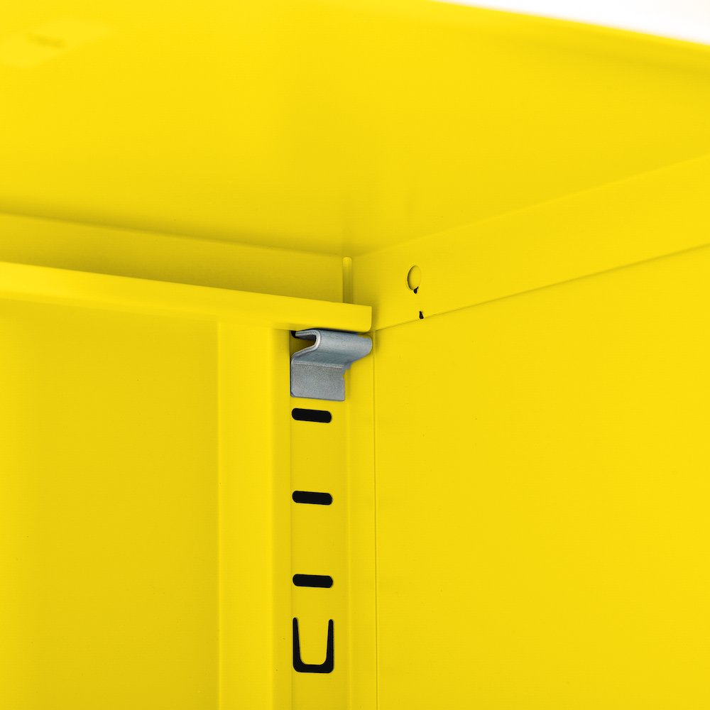 Aviva 71-inch Yellow Two Door Metal Cabinet. Picture 6