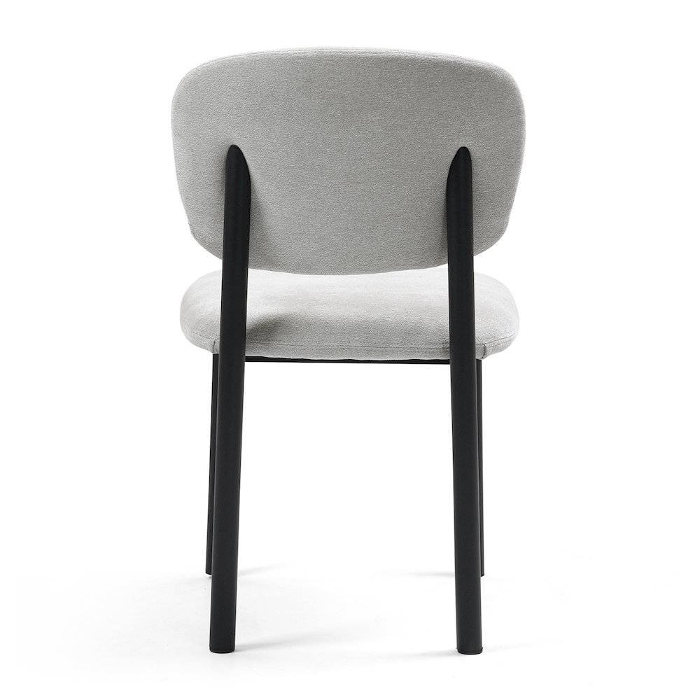 Set of 2 Beren Beige Upholsterd Fabric Dining Chair with Iron Legs. Picture 6