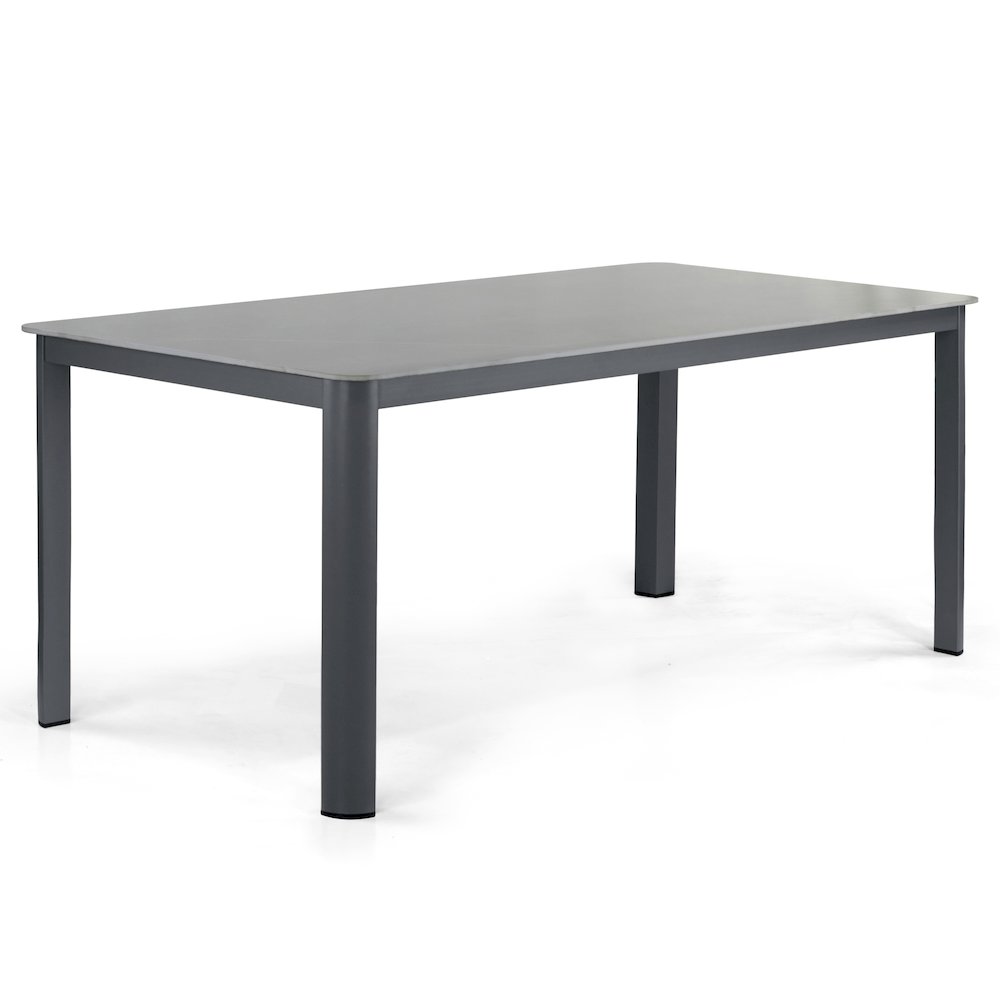 Bia Grey Outdoor Dining Table with Stone Top. Picture 2