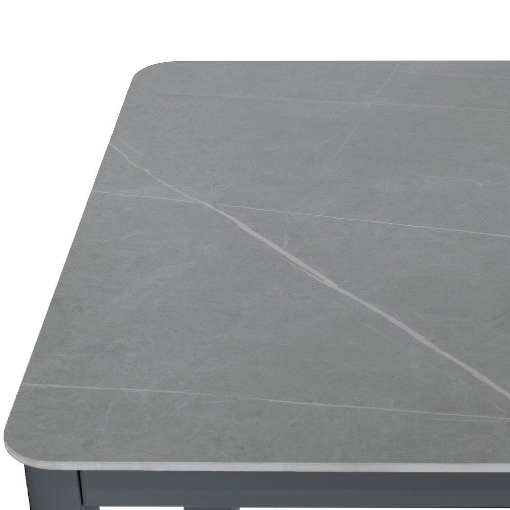 Bia Grey Outdoor Dining Table with Stone Top. Picture 4