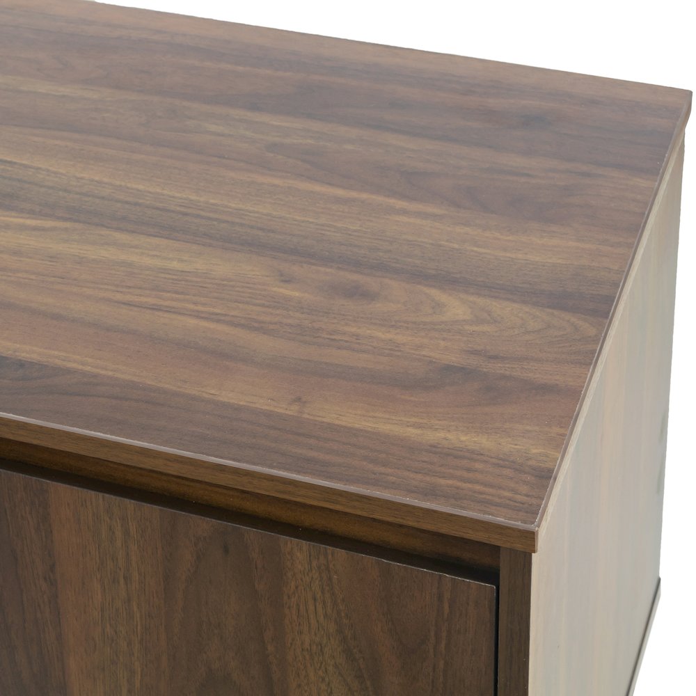 Anshu TV Stand with Two Cabinets and Open Shelves. Picture 4