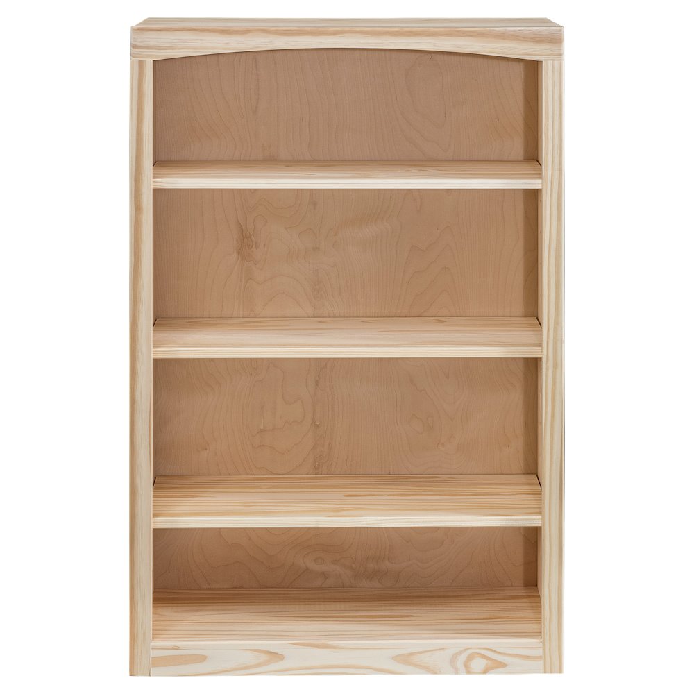 Traditional Unfinished Pine Bookcase, Rectangular. Picture 2