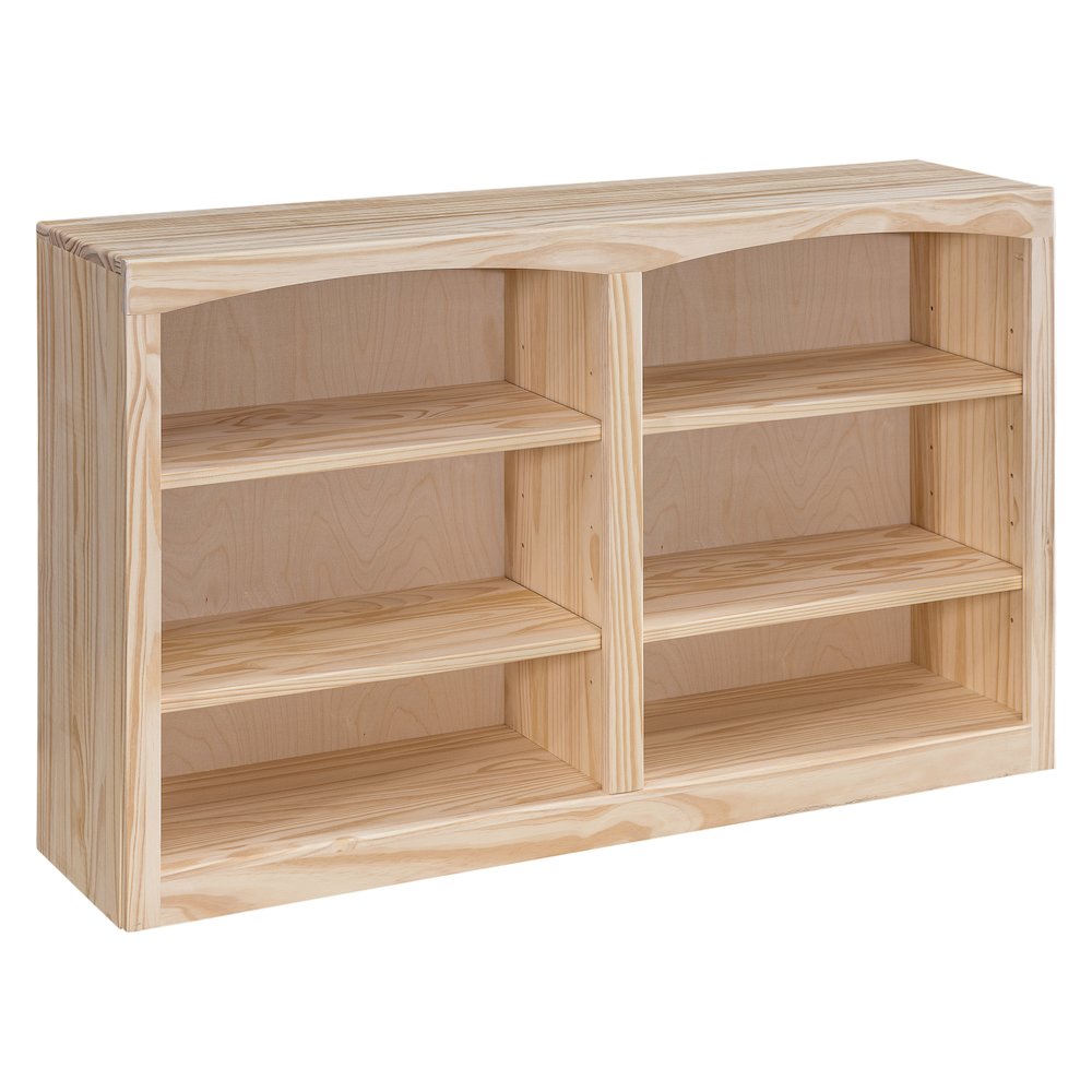 Traditional Unfinished Pine Bookcase, Rectangular. Picture 1