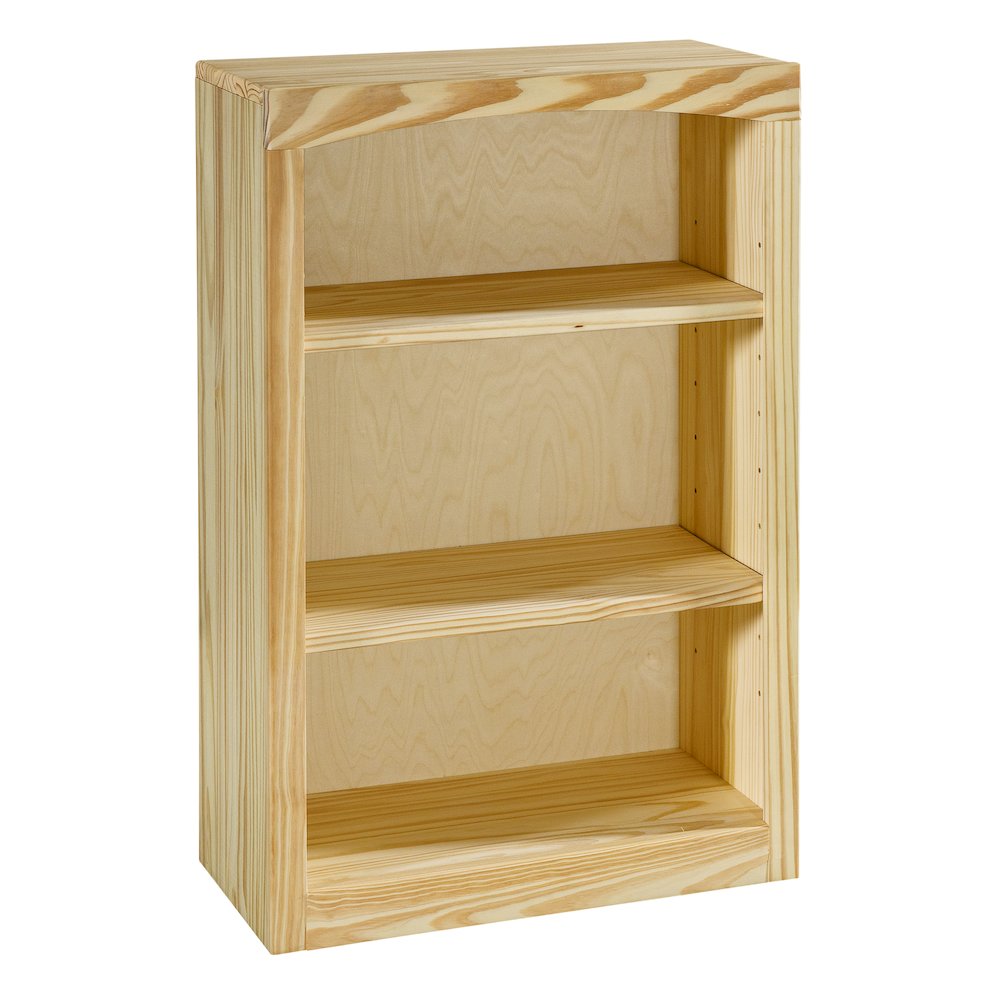 Traditional Unfinished Pine Bookcase, Rectangular. Picture 2