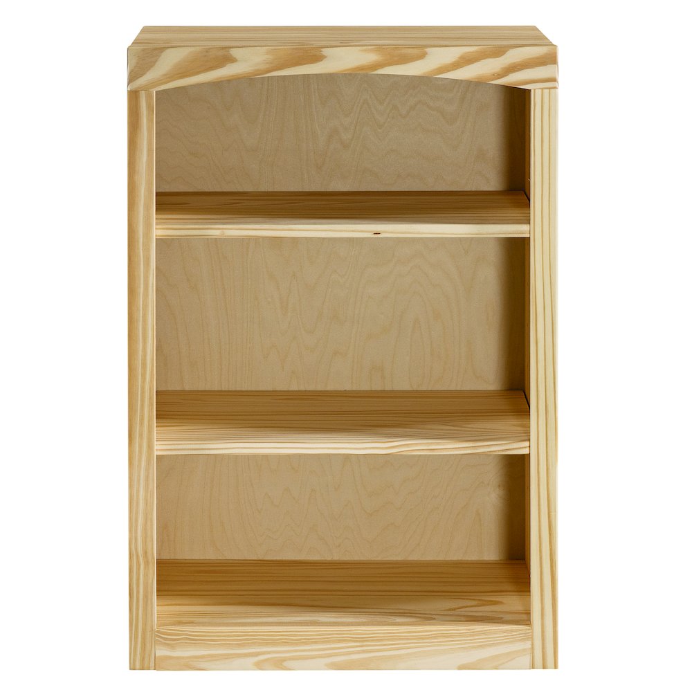 Traditional Unfinished Pine Bookcase, Rectangular. Picture 1