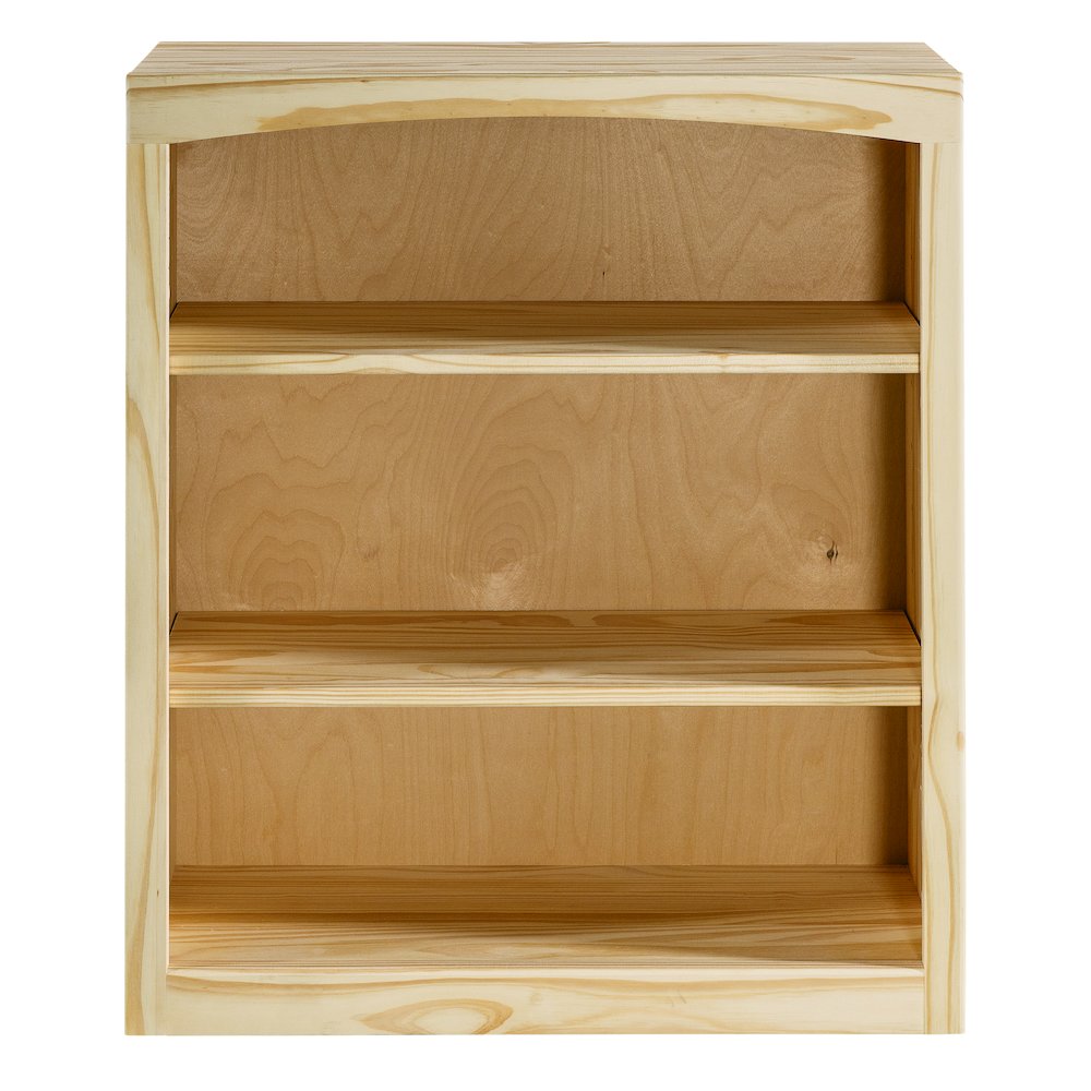 Traditional Unfinished Pine Bookcase, Rectangular. Picture 1