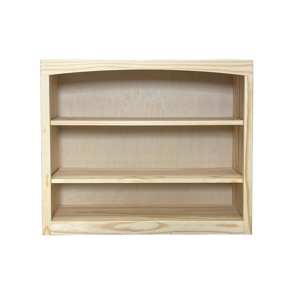 Traditional Unfinished Pine Bookcase, Rectangular. Picture 1