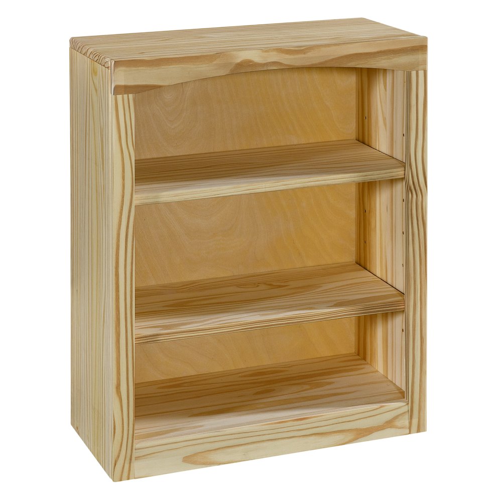 Traditional Unfinished Pine Bookcase, Rectangular. Picture 1