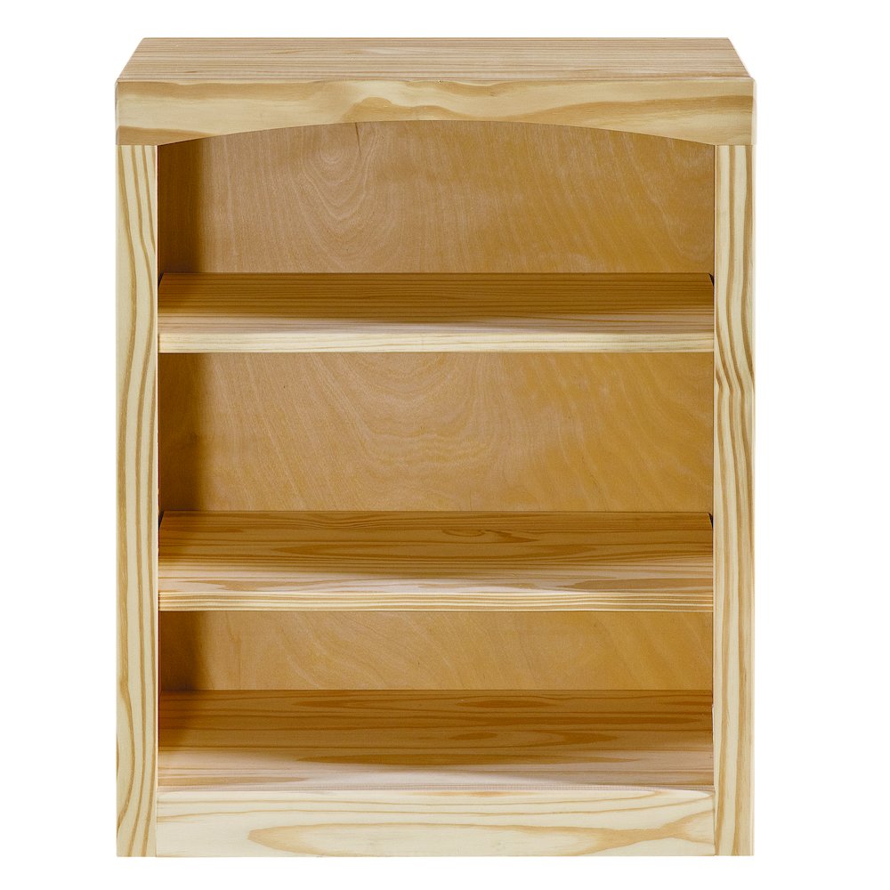 Traditional Unfinished Pine Bookcase, Rectangular. Picture 2