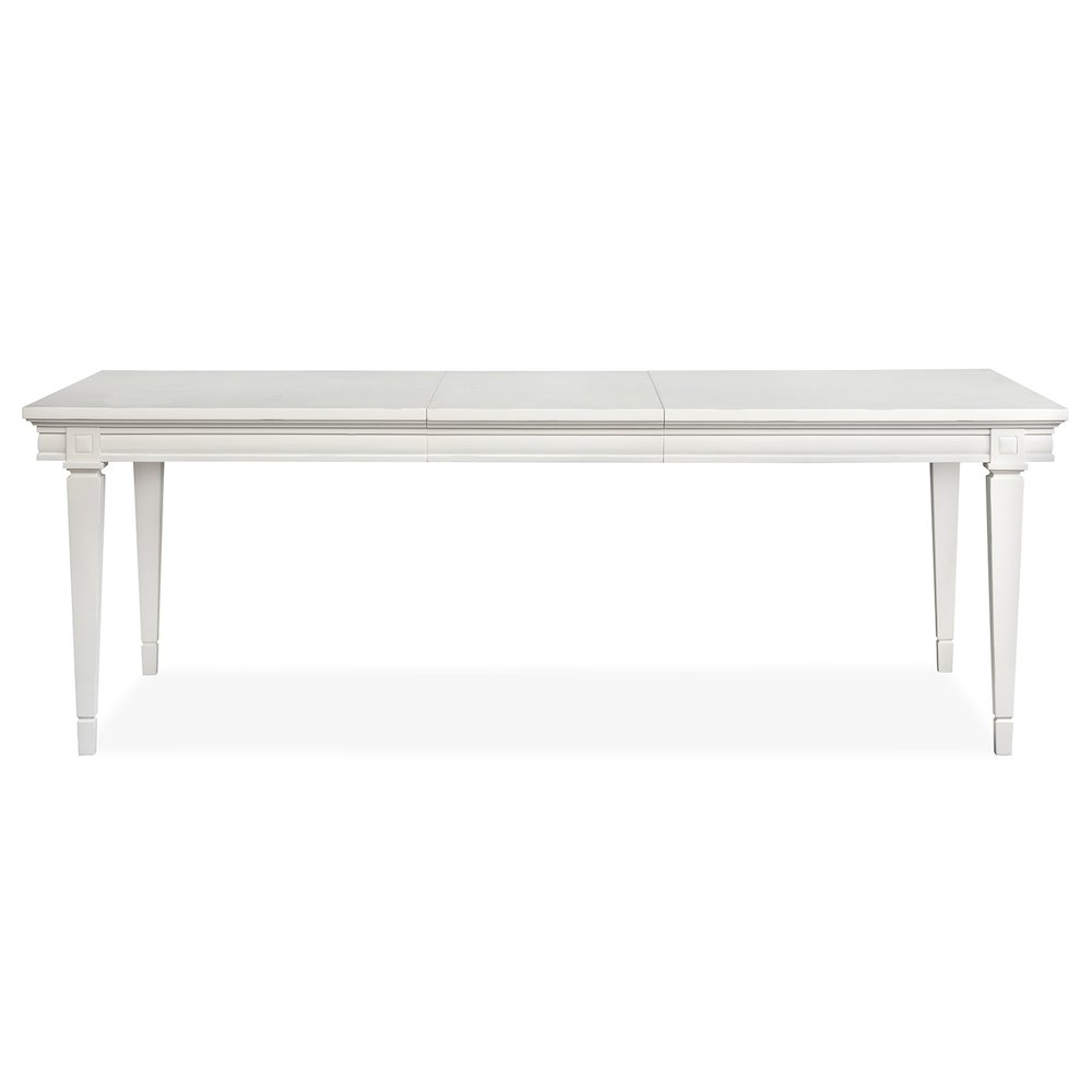 Willowbrook Egg Shell White Extendable Rectangular Dining Table. Picture 6