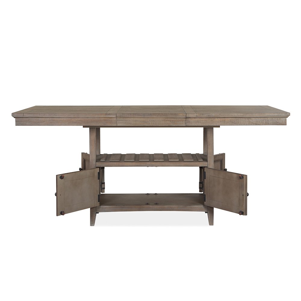 Paxton Place Dovetail Grey Extendable Counter Height Dining Table. Picture 10