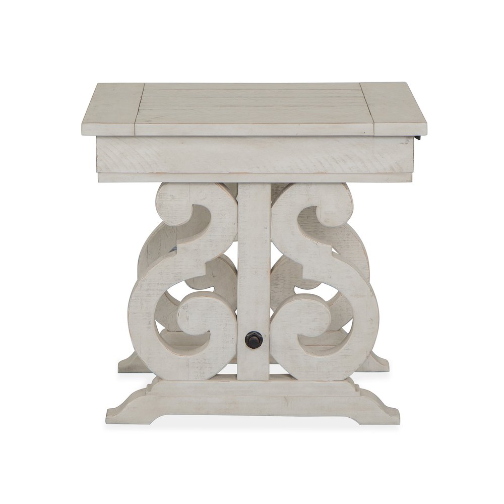 Bronwyn Alabaster Rectangular End Table. Picture 3